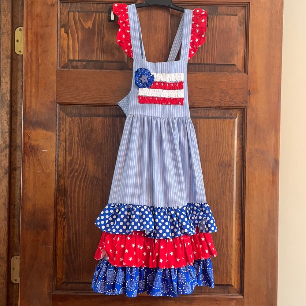 Girls size 8, Ric Rac 4th of July dress